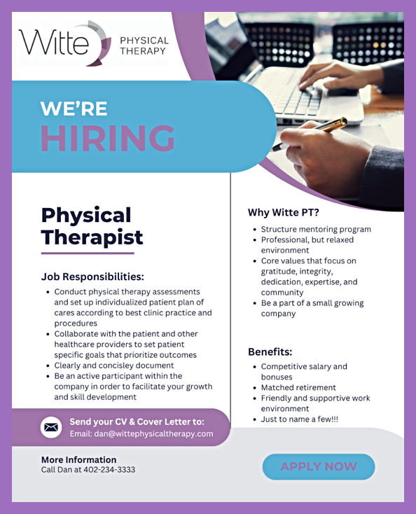2025 12 17 WITTE Physical Therapist Position 1