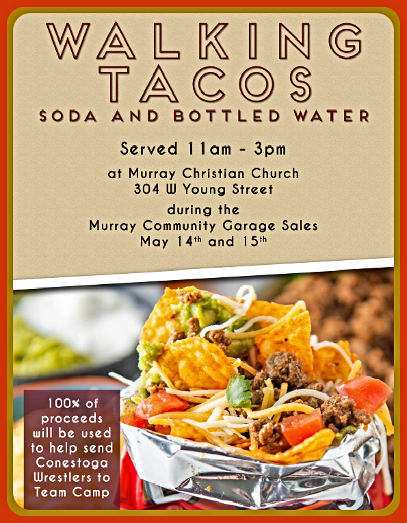 2021 04 21 MRY Conestoga wrestlers walking taco flyer 1