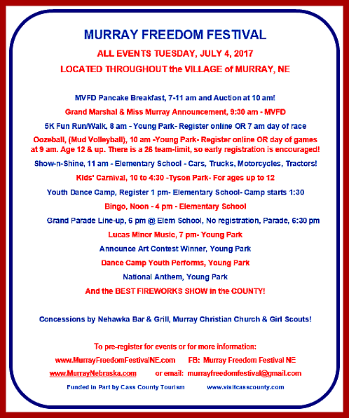 2017 06 14 FREEDOM FESTIVAL SCHEDULE of EVENTS