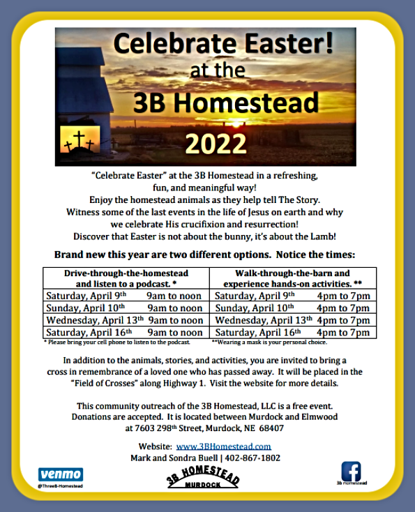 2022 03 16 ELM 3B HOMESTEAD Celebrate Easter 2022 at The 3B Homestead 1