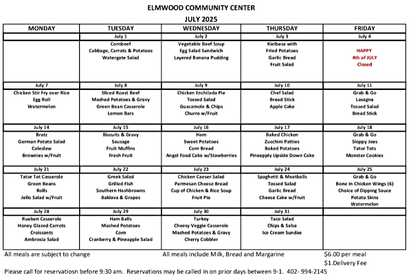 2025 07 02 ELM July menu