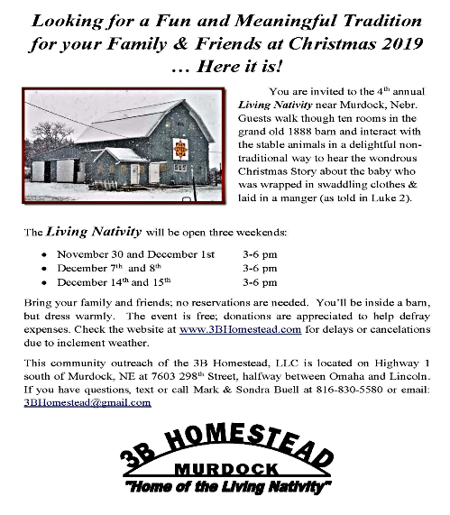 2019 11 13 ELM Living Nativity Flyer 2019