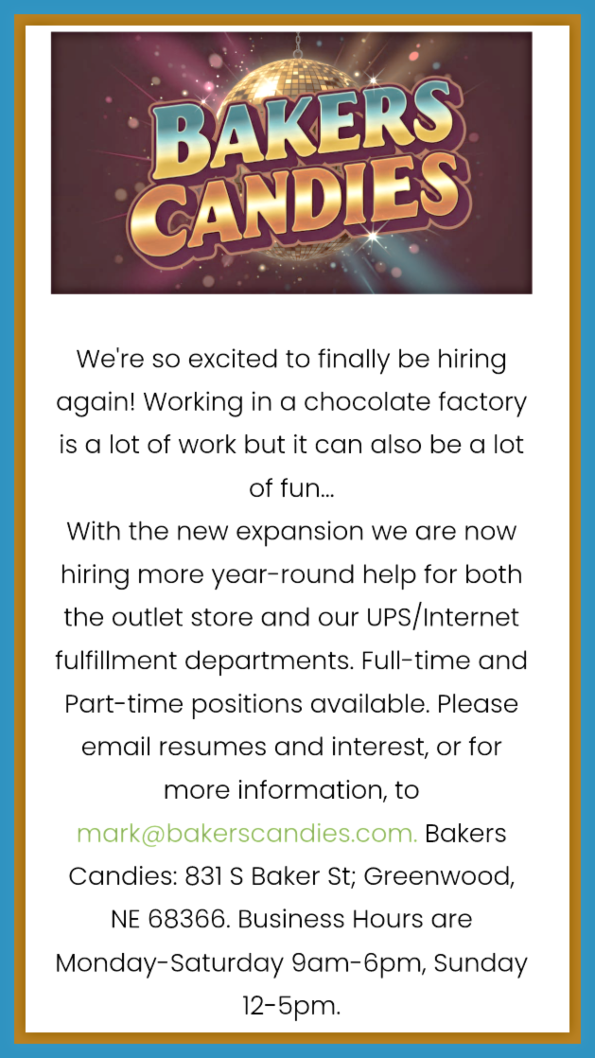 2025 06 18 GRN Bakers Candies jobs