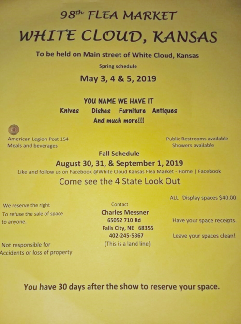 2019 02 13 KANSAS White Cloud FLEA MKT