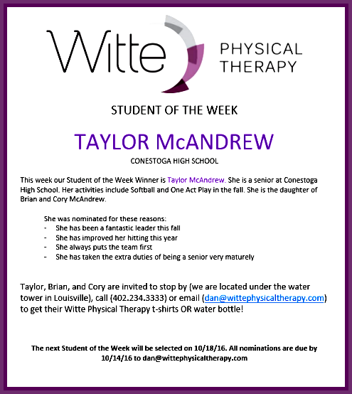 2016 10 12 LSV Witte SOTW McANDREW
