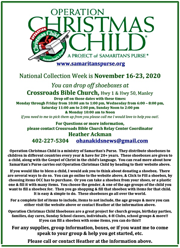 2020 11 04 MNLY CROSSROADS CHURCH christmas child 2020