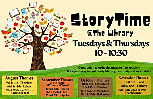 2022 08 10 PLT LIBRARY New Storytime Poster 1