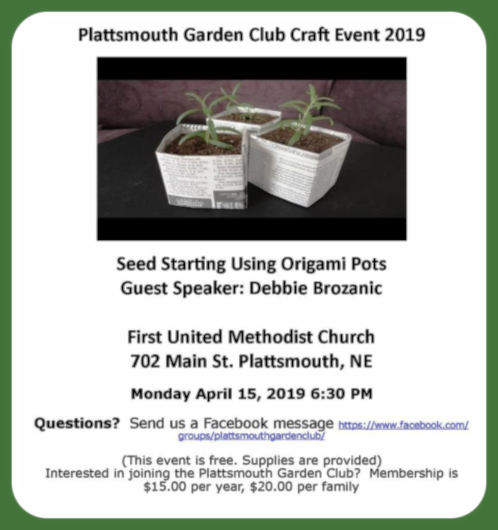 2019 04 10 PLT garden club
