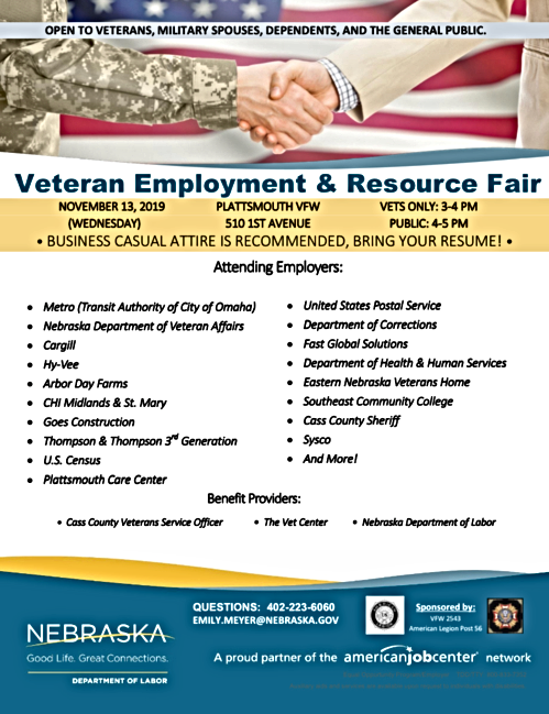 2019 11 13 PLT VFW job fair