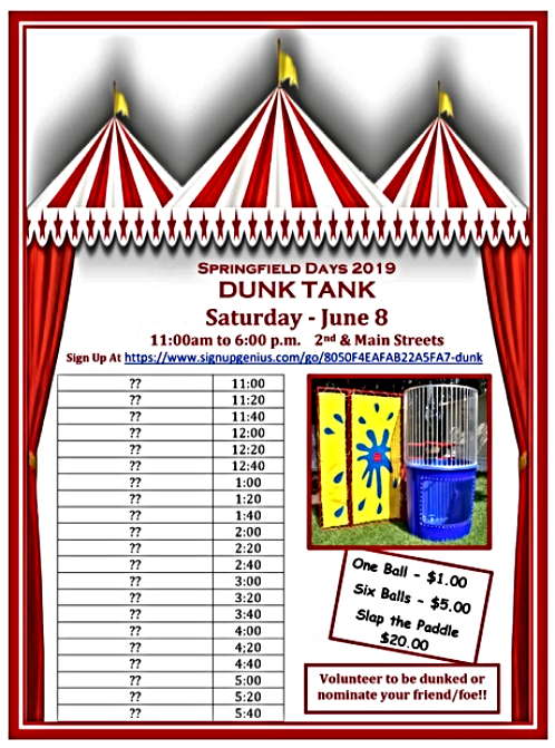 2019 05 29 SPR dunk tank line up 2019