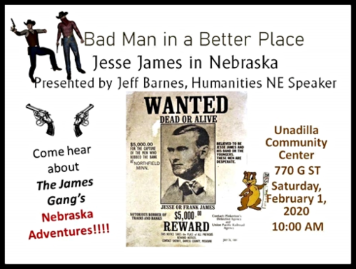 2019 12 25 UNA Comm Cntr Jesse James Poster 495