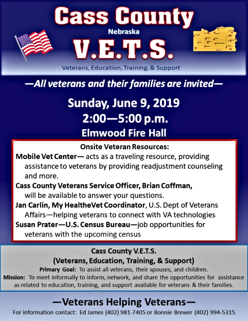 2019 06 05 Cass County V.E.T.S. 2019 Flyer Revised III